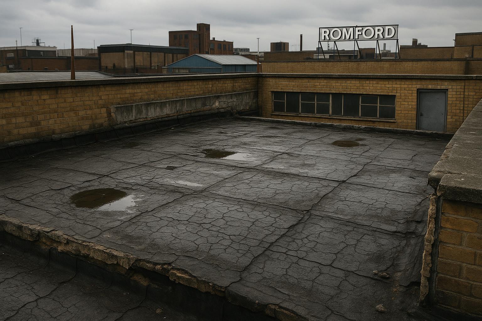 Commercial flat roof renewed before